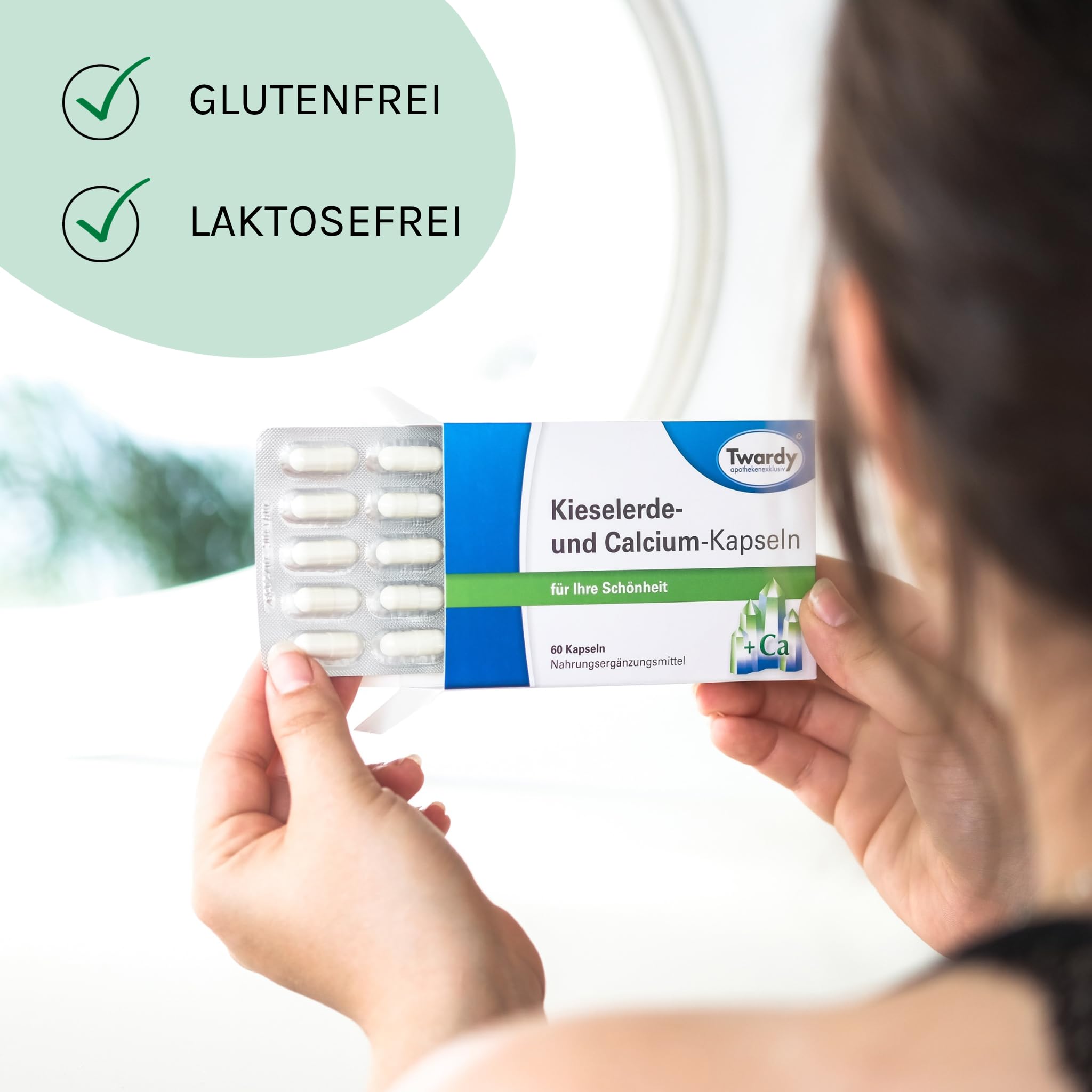 Astrid Twardy Kieselerde & Calcium Kapseln – Unterstützt Binde- und Stützgewebe – 3x60 Kapseln