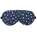 ALASKA BEAR Natural Silk Sleep Mask, Super Smooth Eye Mask (Blue Stars)