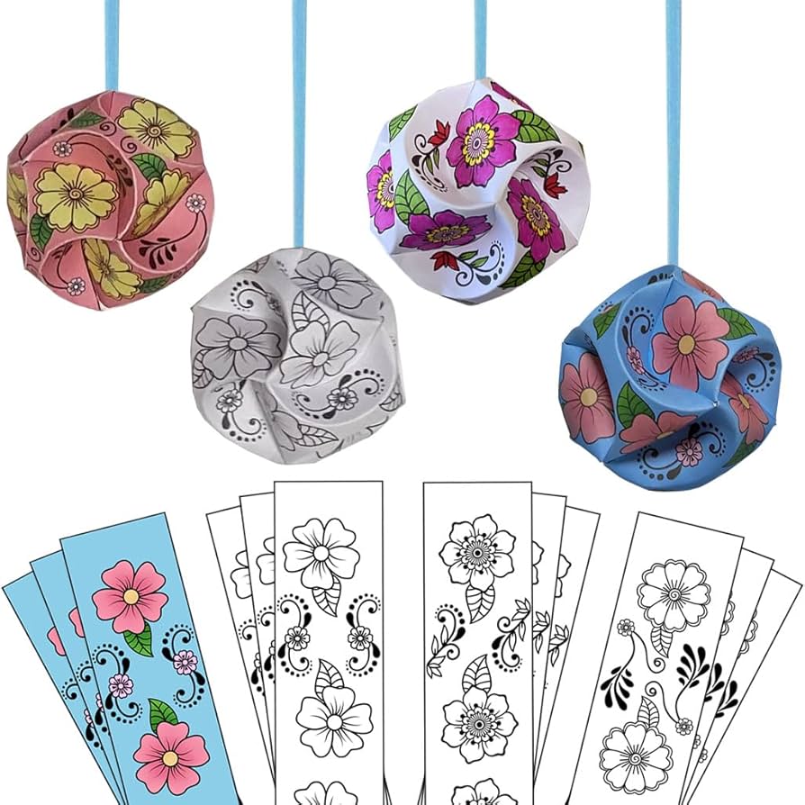 Amazon.com: 10 DIY Origami Balls, Paper Ornaments, Orbs. No Tools