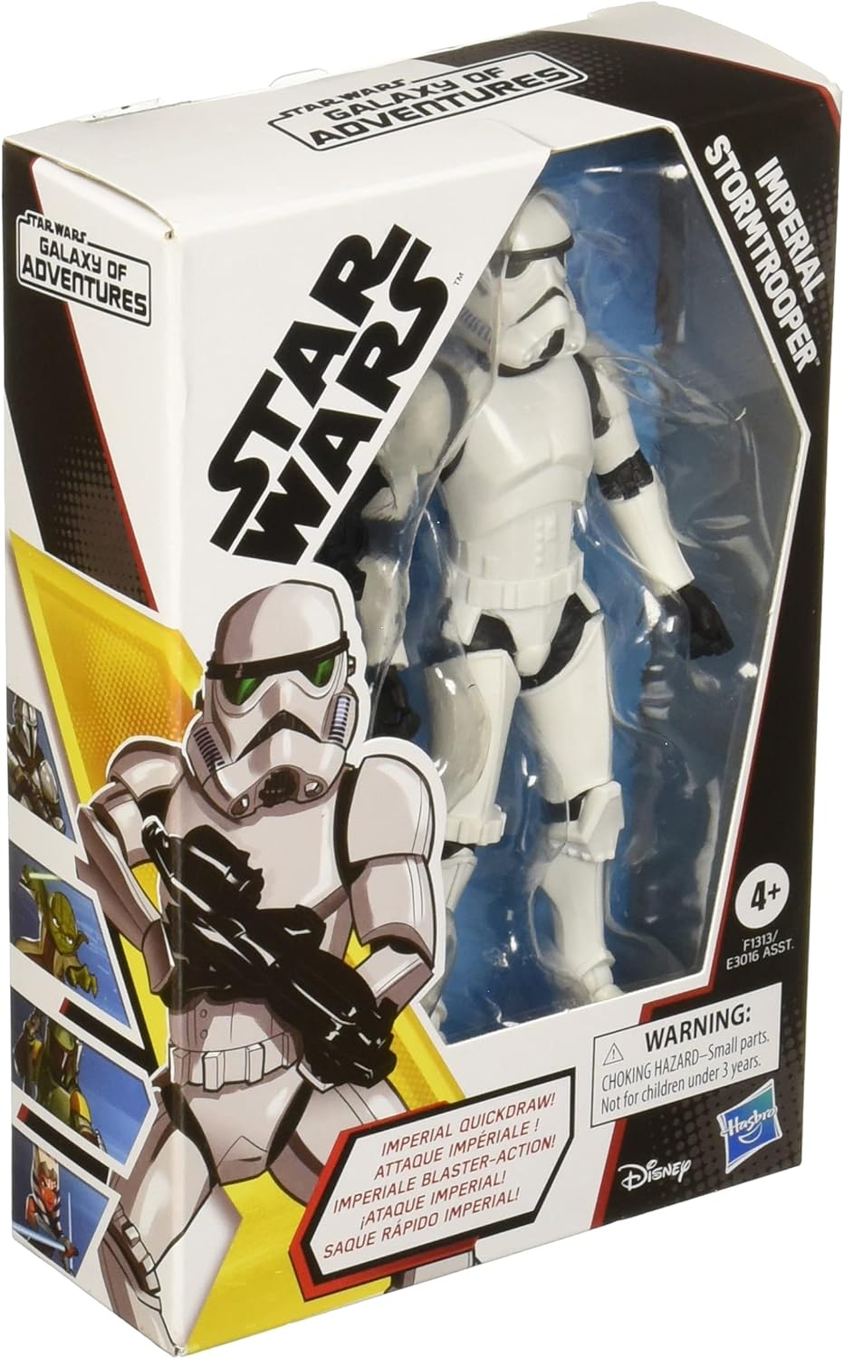 STAR WARS Galaxy of Adventures Imperial Stormtrooper 5-Inch-Scale Figure with Fun Blaster Feature, Toys for Kids Ages 4 and Up
