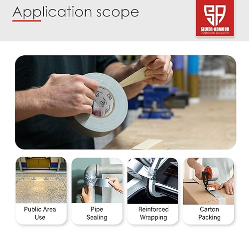 Miniatura 2 de Paquete de 5 cintas adhesivas extralargas (105 pies x 2 pulgadasrollo) resistentes y fáciles de rasgar, ideales para embalar, reparar en y