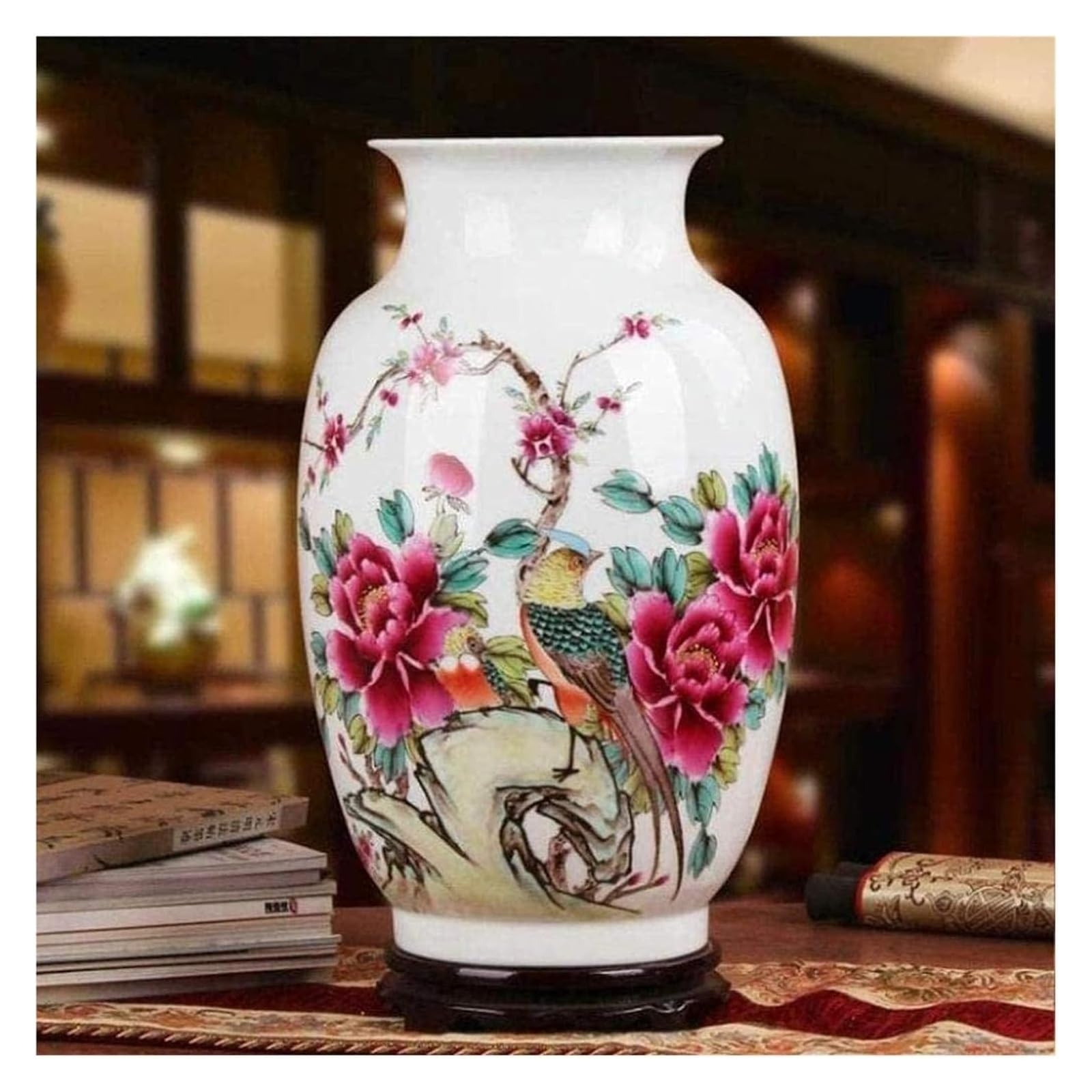 Vase Tabletop Porcelain Clay Beautiful Ceramic Ornaments Ancient Chinese Ancestors Floor Handmade Pastel