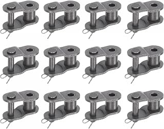 uxcell 16Pcs #40 Chain Offset Half Link Roller, 1/2" Pitch Carbon Steel, Standard Chain End Connector Split Links for 08A Chain