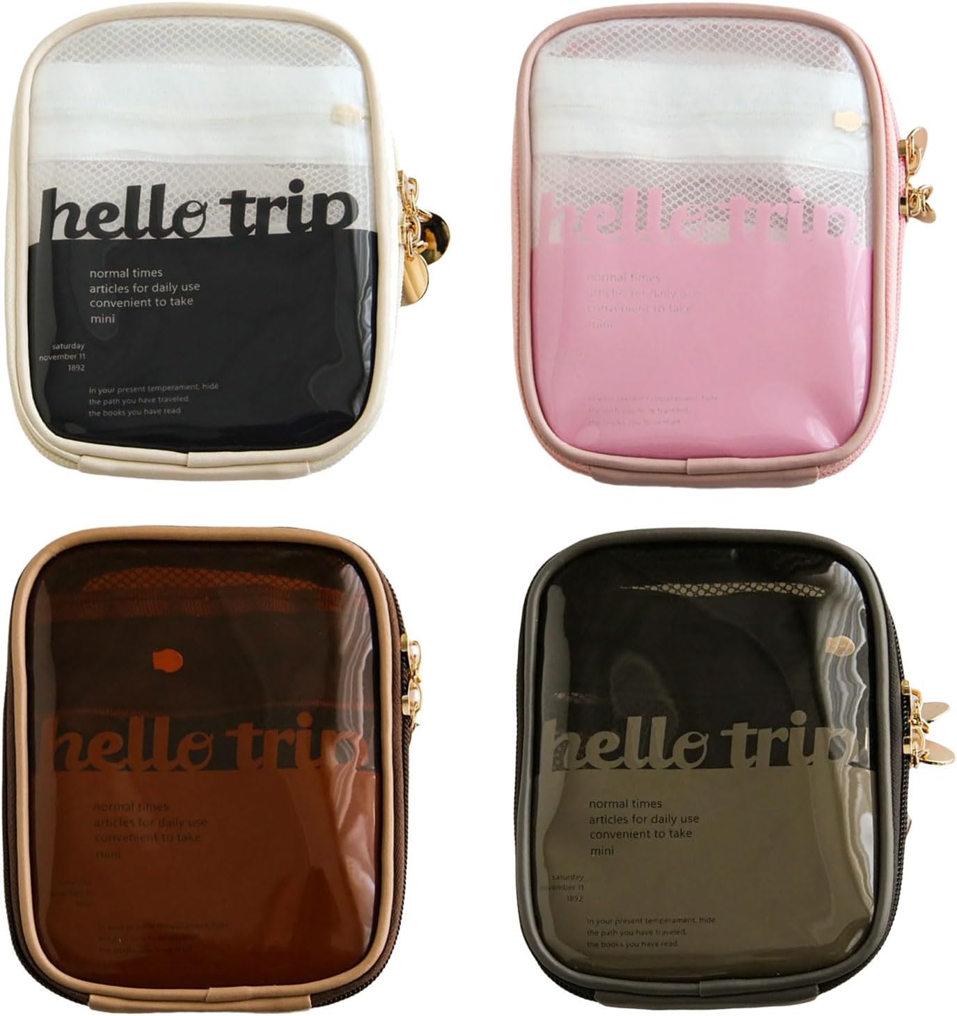 Portable Toiletry Organizer Bag PVC material has a clear design for easy access and clean storage travel set