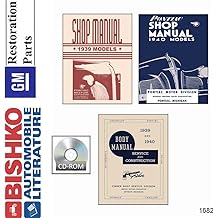 literatura automotiva de Bishko 1939 1940 Pontiac Shop & Body Service Manual CD Motor Drivetrain Fia&ccedil;&atilde;o