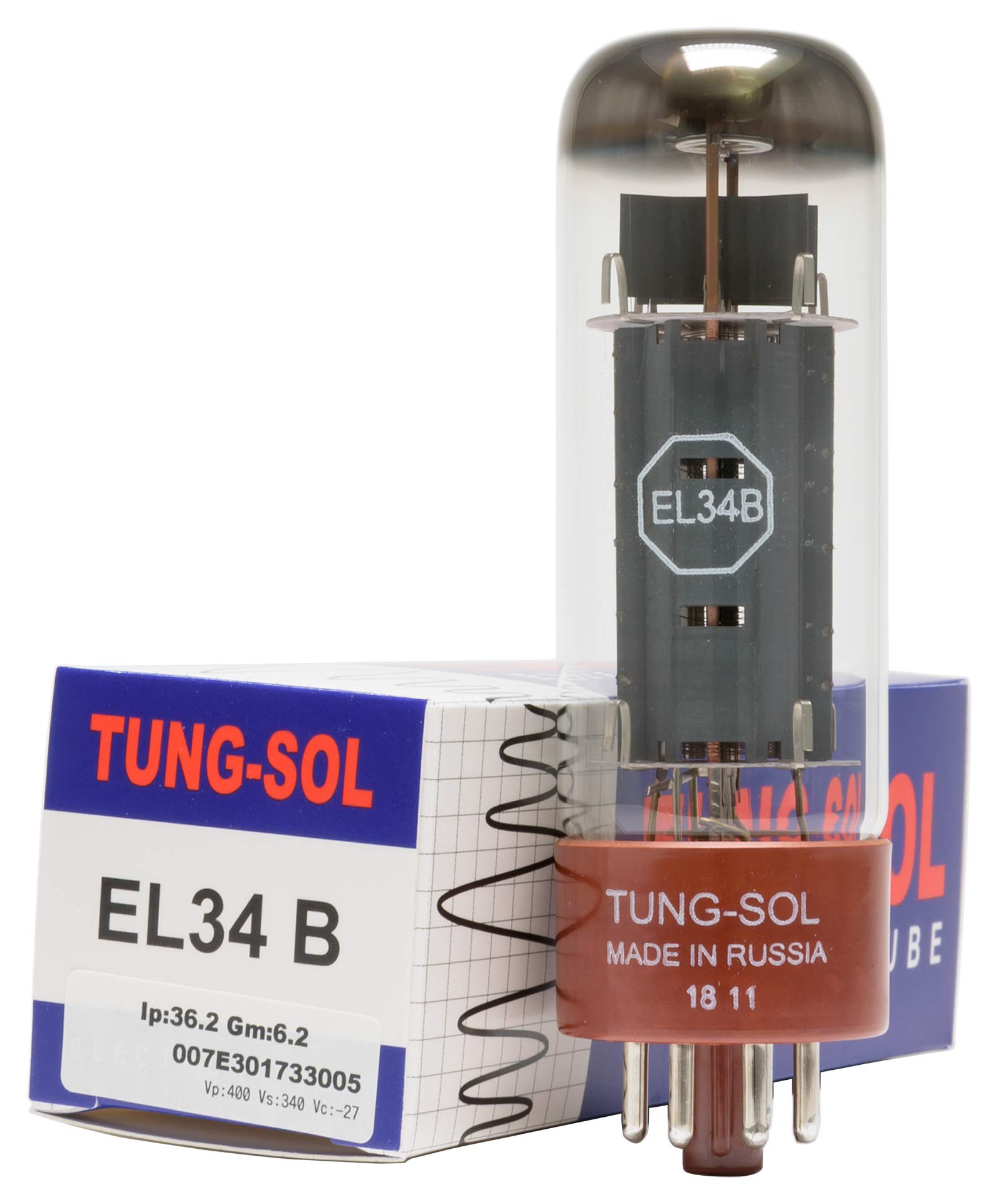 TUNG-SOL EL34B 真空管 4本セット Amazon | TUNG-SOL EL34B /MQ マッチド4本組 ストレート/T 傍熱5極管