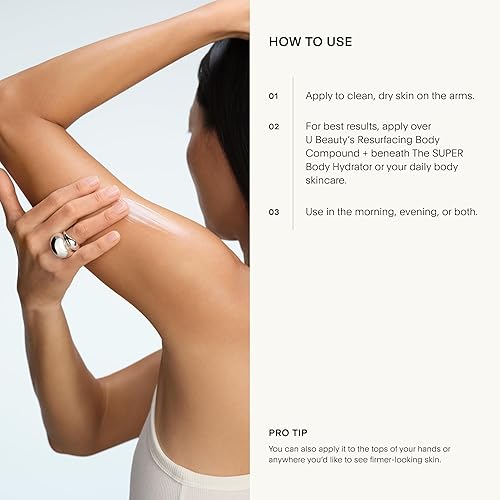 Miniatura 7 de U Beauty SCULPT Arm Compound | Skin Tightening Cream Body Lotion, Firming Arm and Neck Cream with Retinol + Vitamin C - 120ml