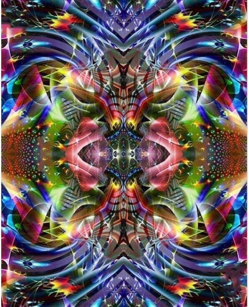 5dダイヤモンドペインティングdiyペインティング手作りフルサークルダイヤモンド 34 抽象花2ホームリビングルームデコレーションギフ30x40cm 完成品