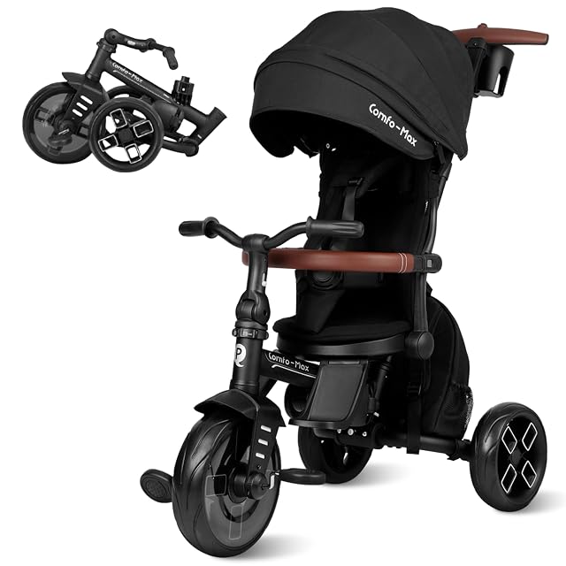 Qplay Triciclo Evolutivo COMFO MAX 6 en 1 Negro