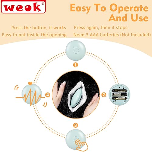 Vista 45 de Heartbeat - Juguete para perros para cachorros, ayuda para aliviar la ansiedad del perro y ayuda calmante, animal de peluche, ayuda calmante