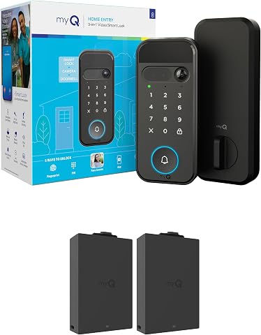 myQ Secure View 3-in-1 Smart Lock Deadbolt with Video Doorbell and Camera