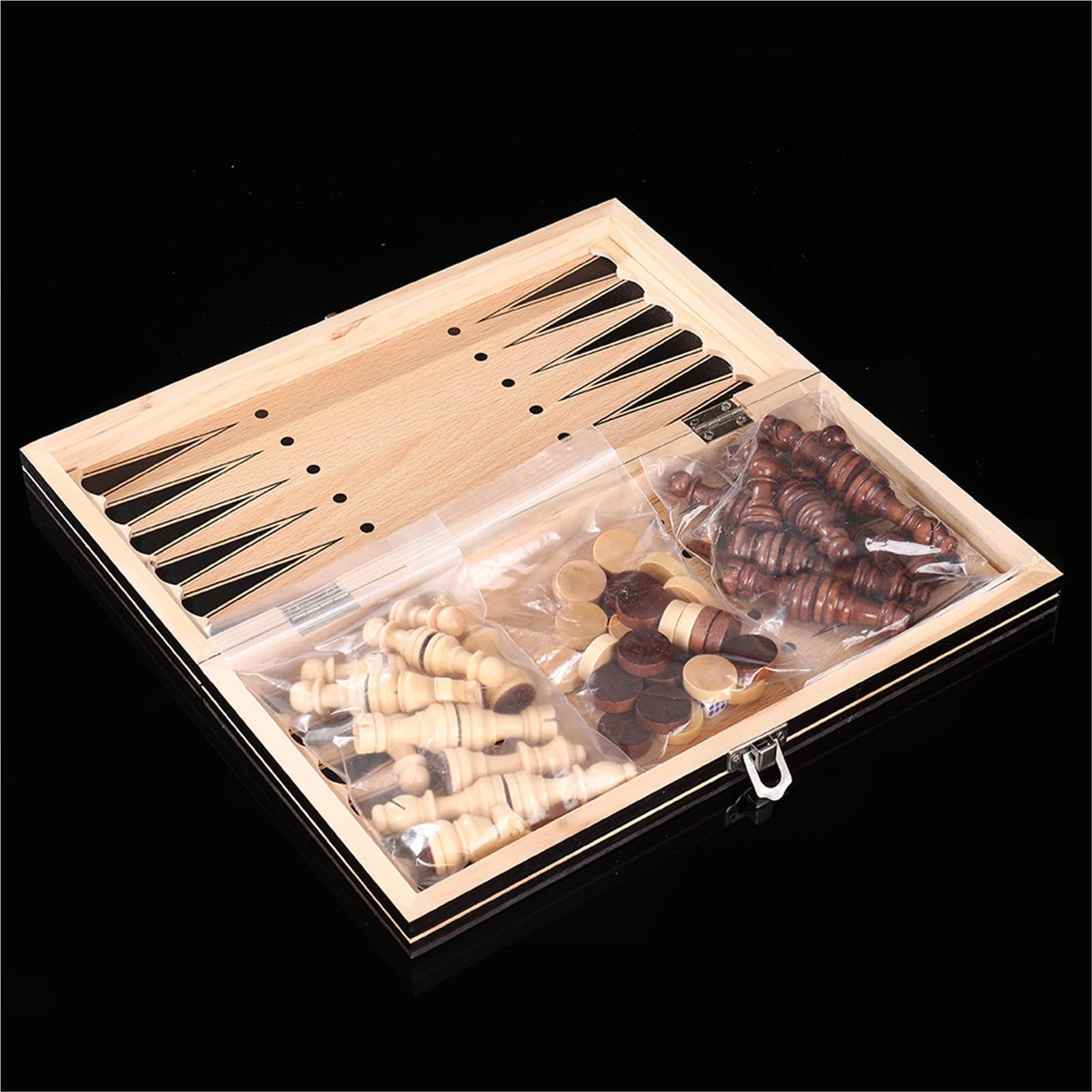 echiquier Jeu d'échecs magnétique en Bois 3 en 1, Comprenant pièces, Plateau et Rangement for pièces, for Adultes et Enfants. echecs Jeu(24cm)