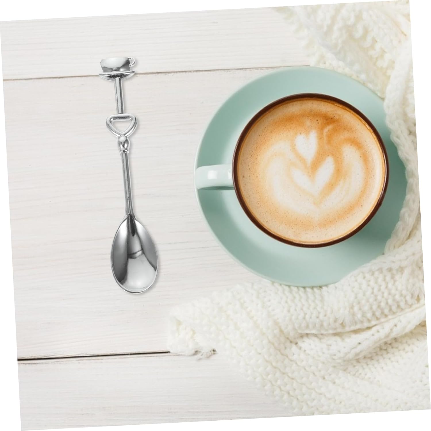 LIFKOME 24pcs Metal Coffee Spoons Creative Smooth Design for Dessert Mixing Wedding Birthday Portable Easy to Use Coffee Bar Accessories