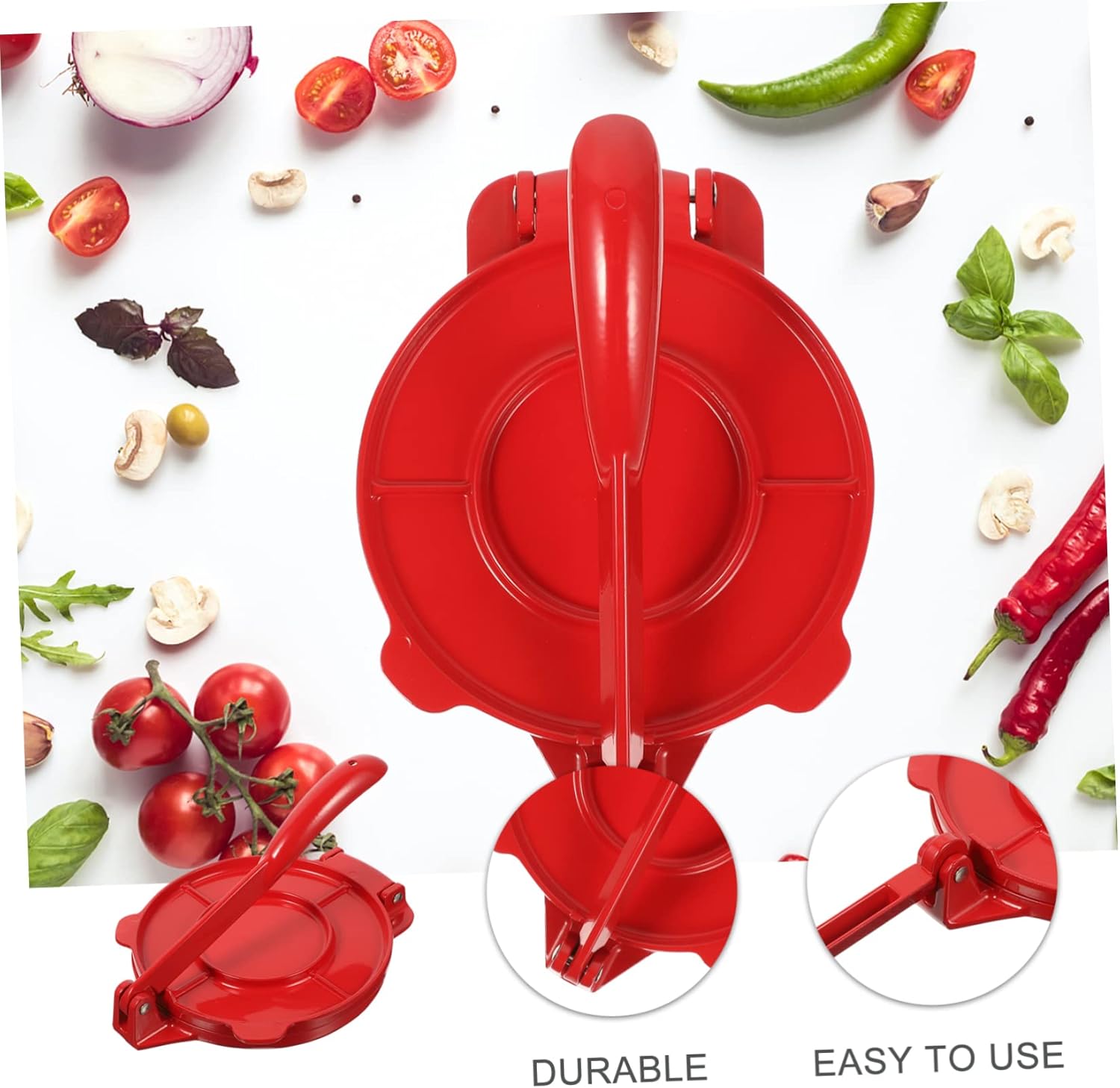 Shape Corn Tortilla Press Nonstick Rustproof Maker for Easy Flatbread and Pizza Preparation