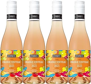【華やかな見た目と本格的な味わい】ジョルジュ デュブッフ オレンジ ヌーヴォー 2025 ハーフボトル[ オレンジワイン 辛口 フランス 375ml ] (× 4)