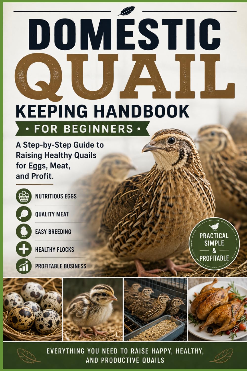 Domestic Quail Keeping Handbook for Beginners: A Step-by-Step Guide to Raising Healthy Quails for Eggs, Meat, and Profit (Backyard Quail Mastery Series)