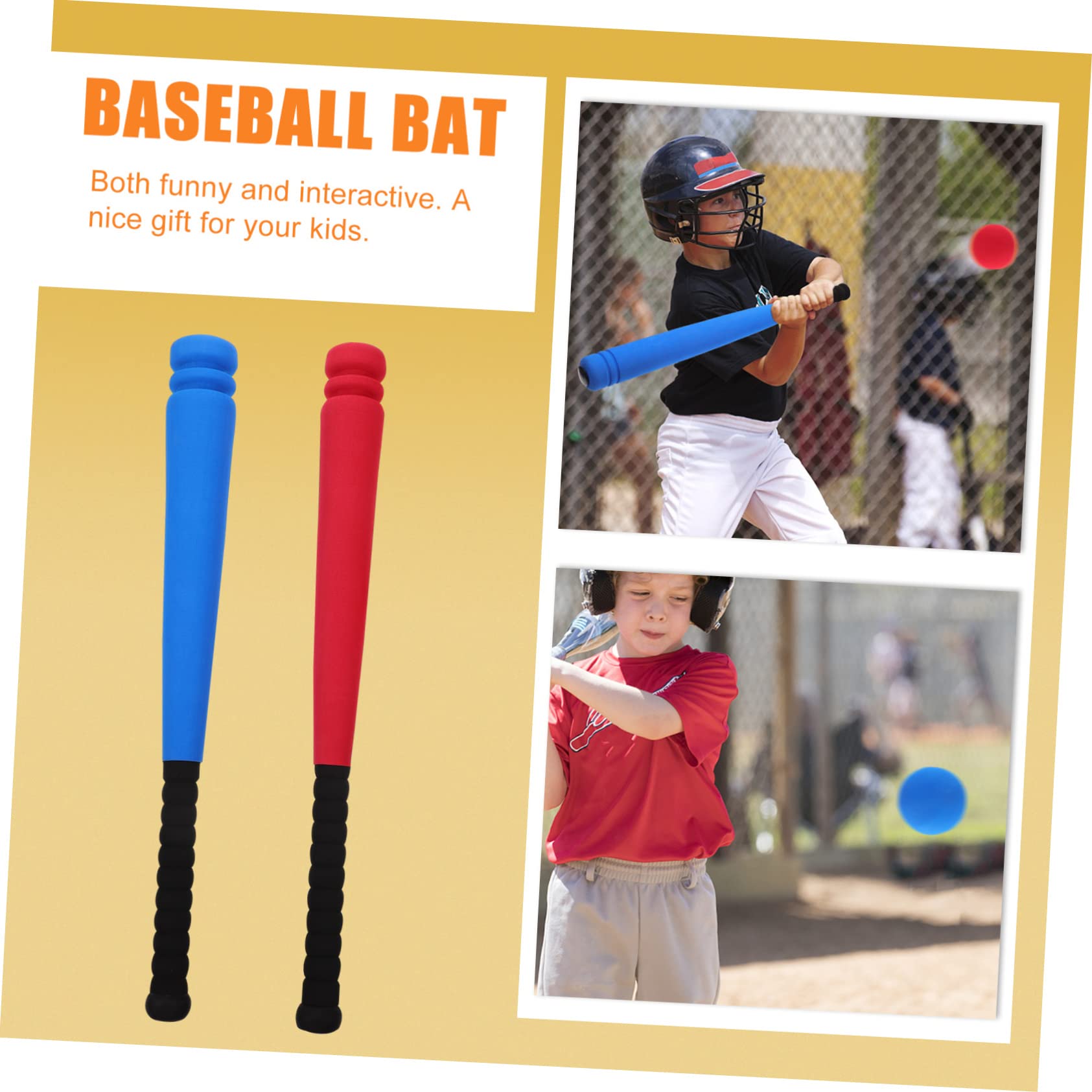 Generisch 1 Satz Baseballschläger Aus Schwamm Schaum Fledermaus Babyspielzeug Junge Sport-baseballschläger Aus Schaumstoff Baseball-t-Shirt Kleinkinderball Rot Schwamm Mit Hoher Dichte (Eva)