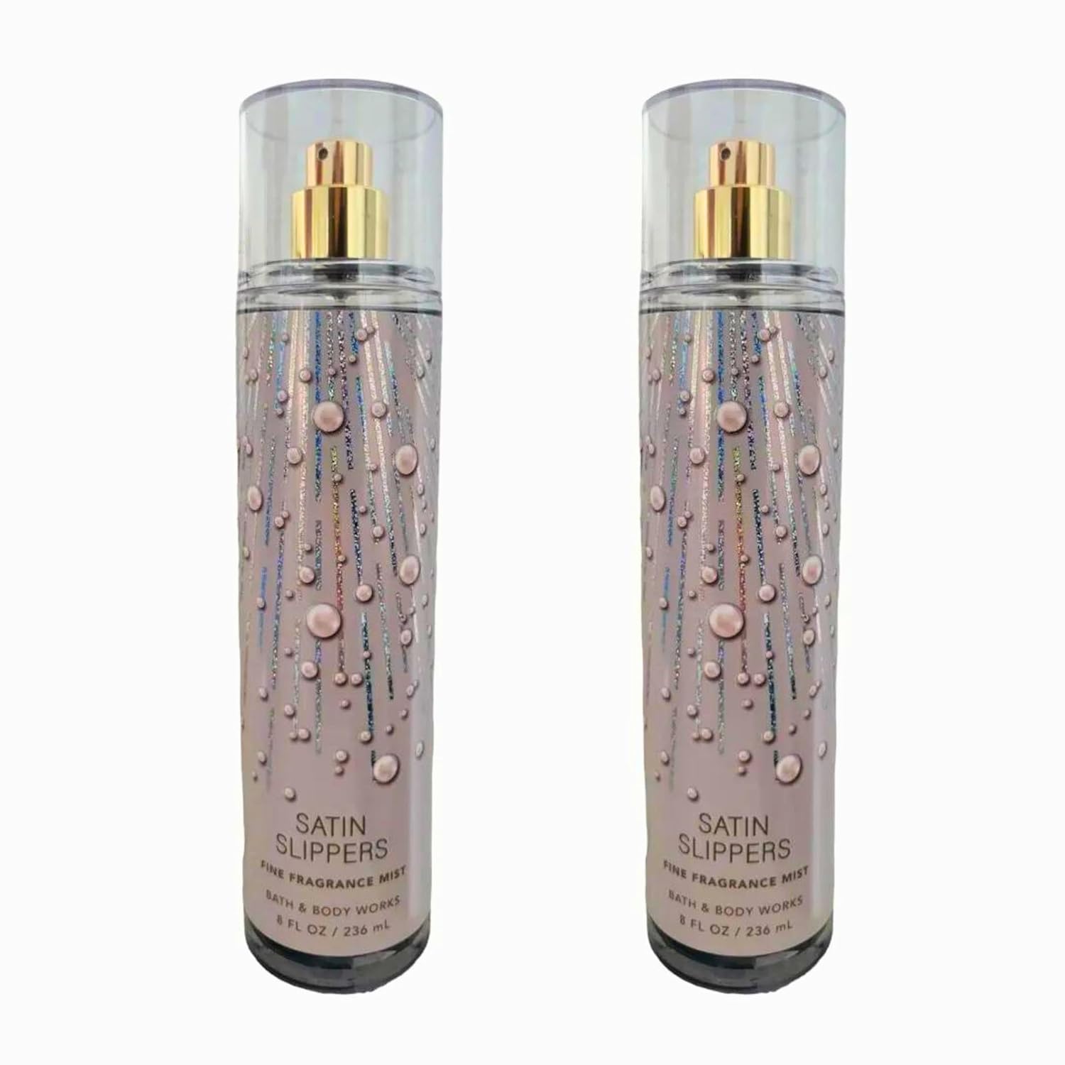 Bath & Body Works Fine Fragrance Mist, Set of 2 Bottles, 8oz Per Bottle (Satin Slippers)