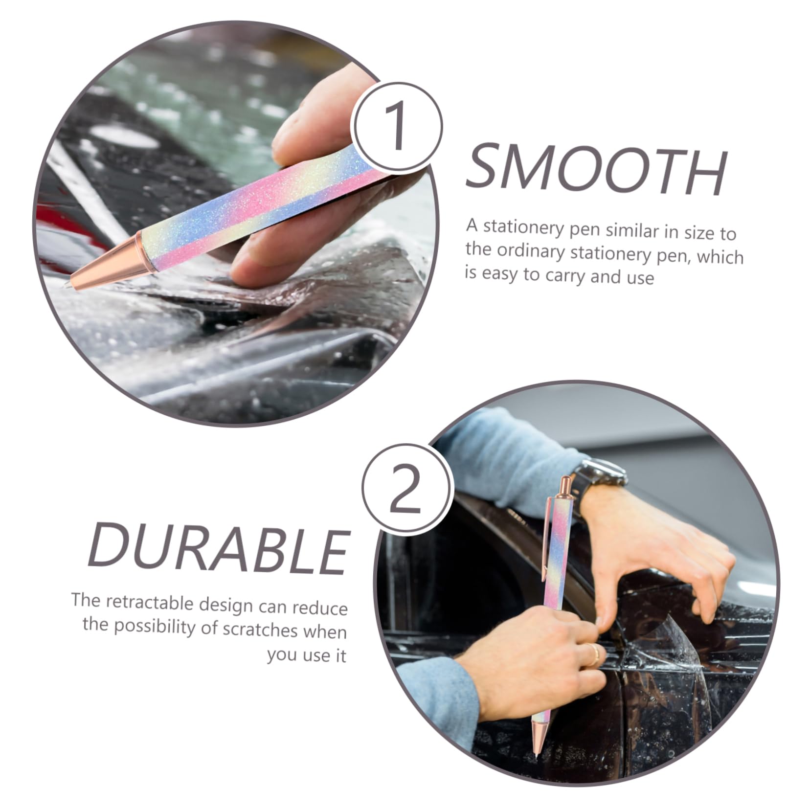 Operitacx 9pezzi Penne per Rimozione Bolle Aria Strumenti Decorativi per Weeding Vinile Penne Retrattabili Acciaio Inossidabile per Artigianato e Installazione di Pellicole per Auto