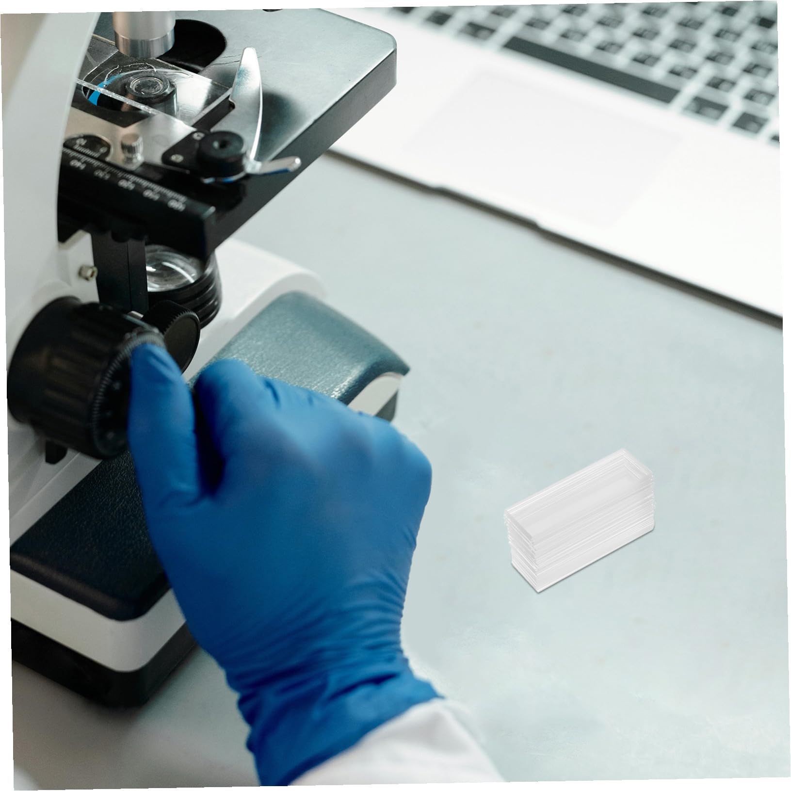 PRETYZOOM 200pezzi Vetrini Per Microscopio Da Pre-puliti Trasparenti e Stabili Chimicamente Per Laboratori Insegnanti Studenti e Esperimenti Scientifici
