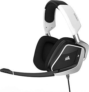 CORSAIR Void PRO RGB USB Gaming Headset - Dolby 7.1 Surround Sound Headphones for PC - Discord - 50mm Drivers - White (Renewed)