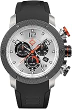 GX1 Swiss Made Chronograph 45mm 316L SS Case, 3D Multi-Layer w/Quickset Date - Rugged Classic Watch- Scratch Resistant Sapphire Crystal - 660 Feet Water Resistant - BGW9 Swiss Luminova