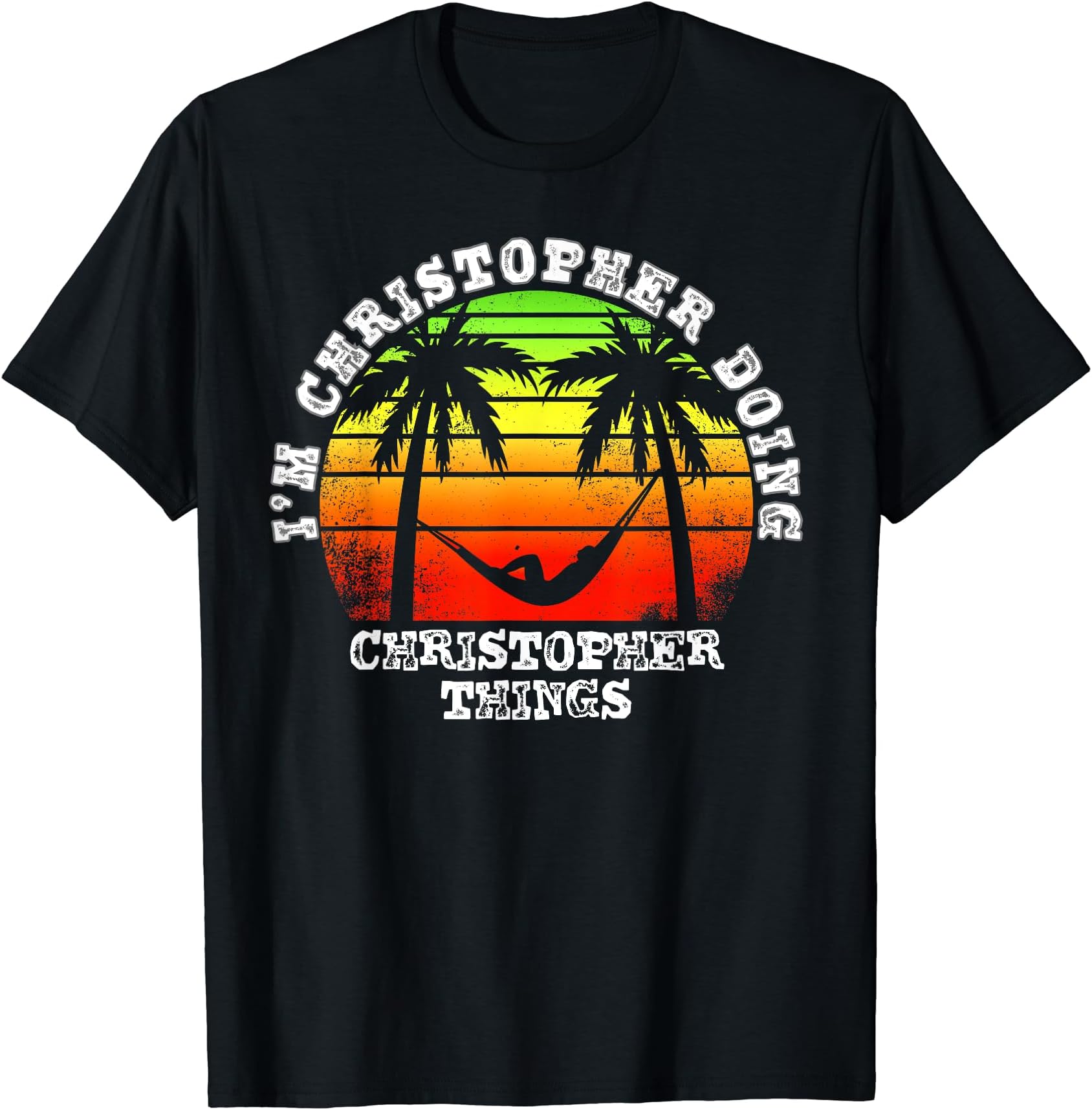 Im Christopher Doing Christopher Things Vintage Retro Sunset T-Shirt