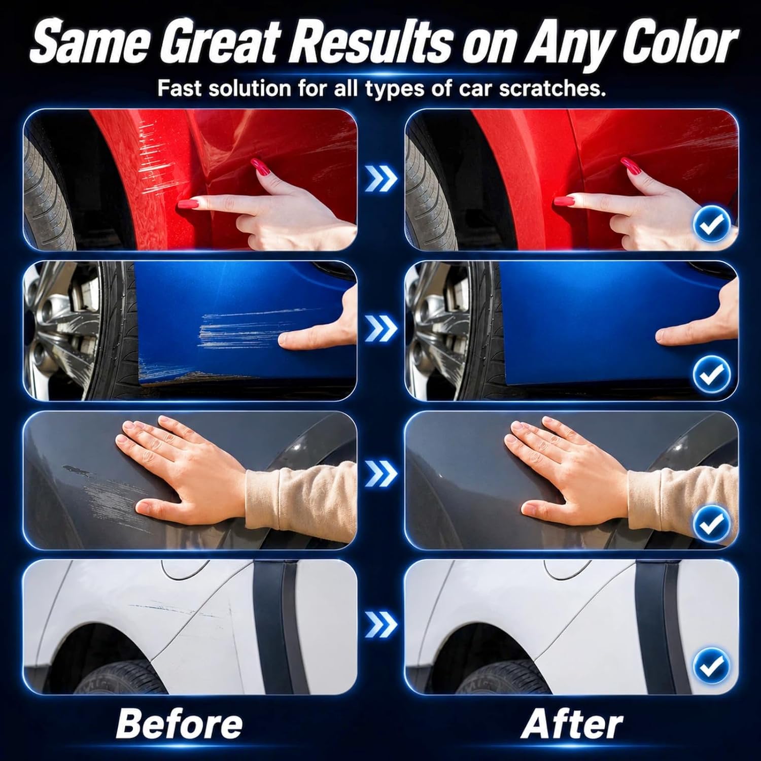 Magic Car Scratch Removal Pen, Professional Repair Solution For All Cars, Works On Any Color To Fix Scratches Swirl Marks And Scuffs, Easy DIY Paint Restoration Kit For A Seamless Finish (1)