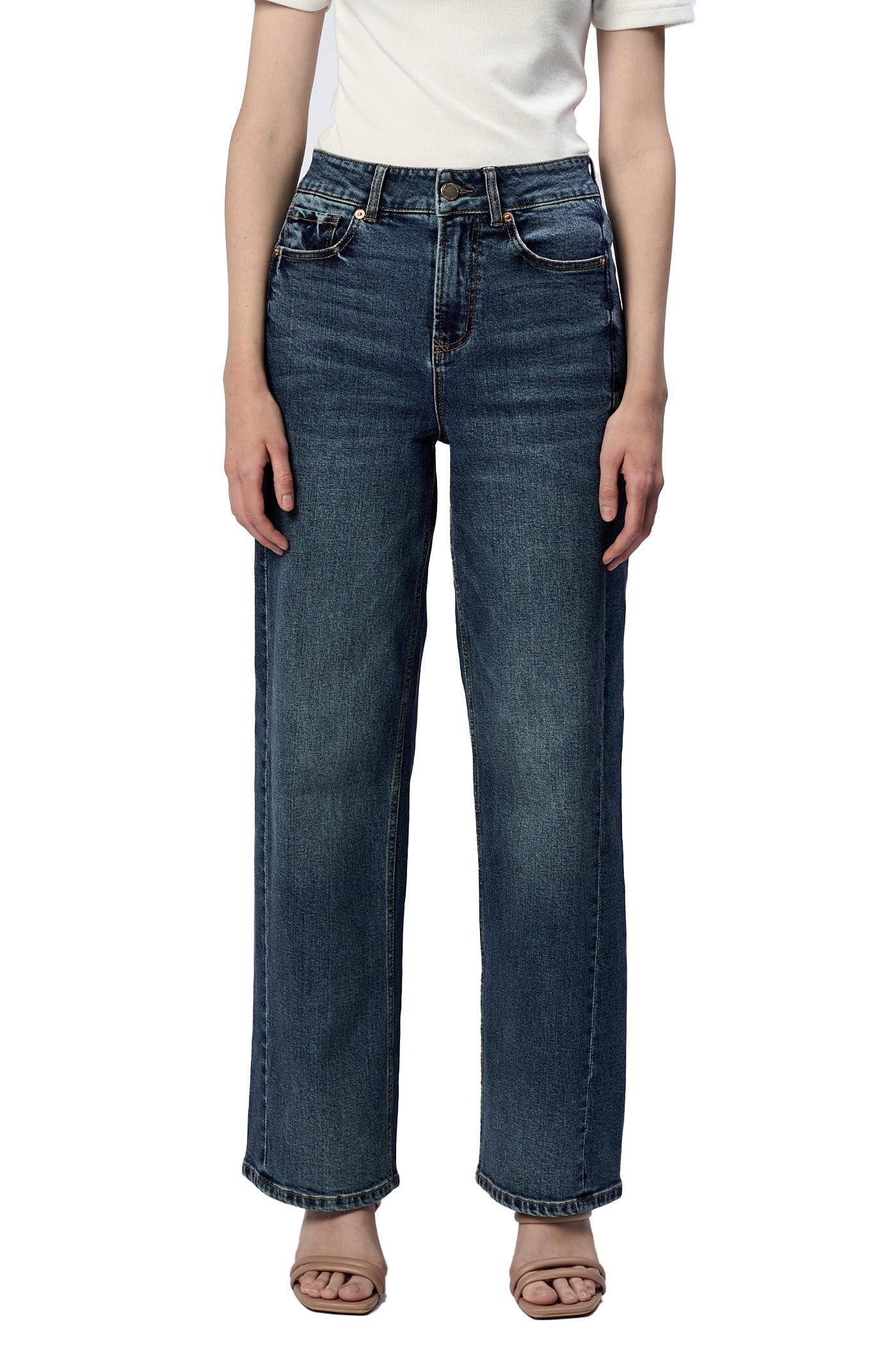 DEAR JOHN Holly High Rise Straight Jeans for Women