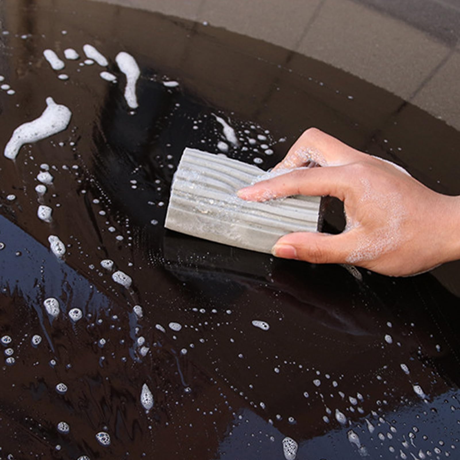 2 Spugne Multiuso Grigie - Per Pulizia Vetri, Specchi E Cucina, Riutilizzabili E Lavabili - Foto 5