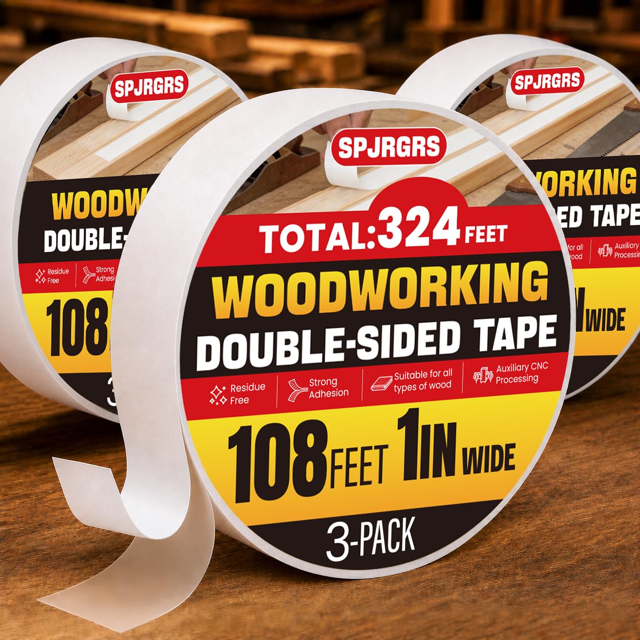 Woodworking Tape - Strong & Residue-Free -9