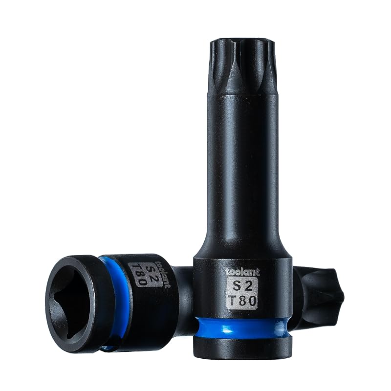 Soquetes de Impacto com Ponta Torx T80 e Encaixe de 12,7 mm (1/2 pol.) toolant, Kit com 2 Peças