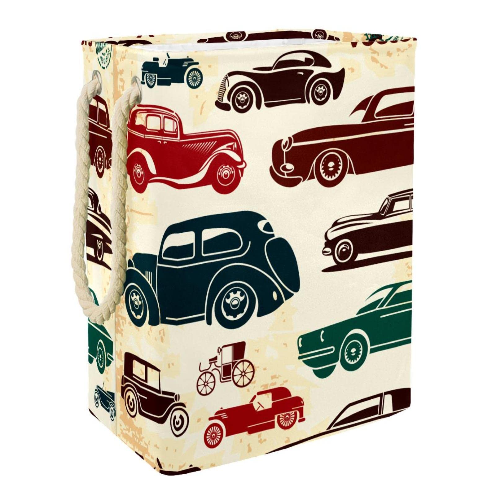 Panier à linge imperméable grand volume à motif voiture ancienne