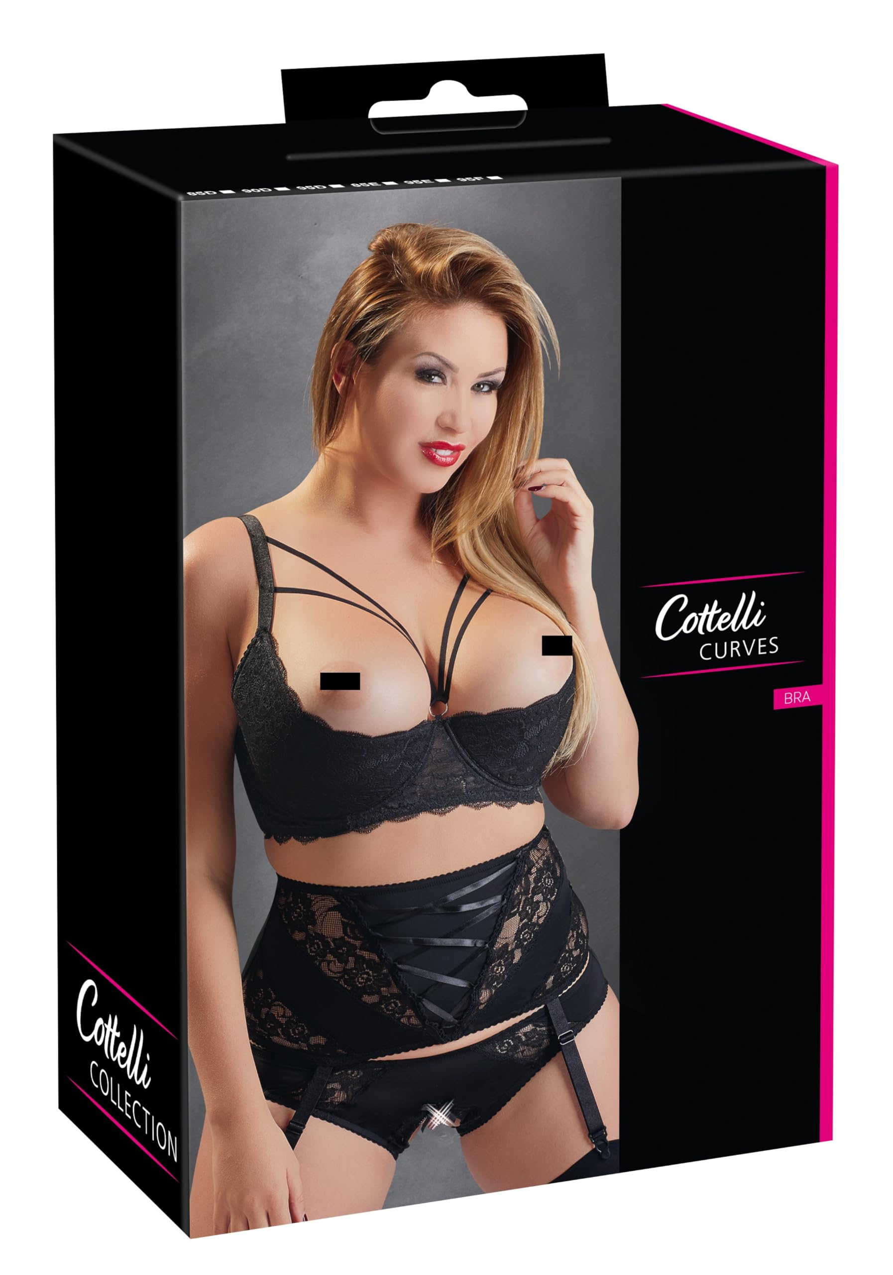 COTTELLI Damen Collection Plus Regal Demi BH, Schwarz, Einheitsgröße EU