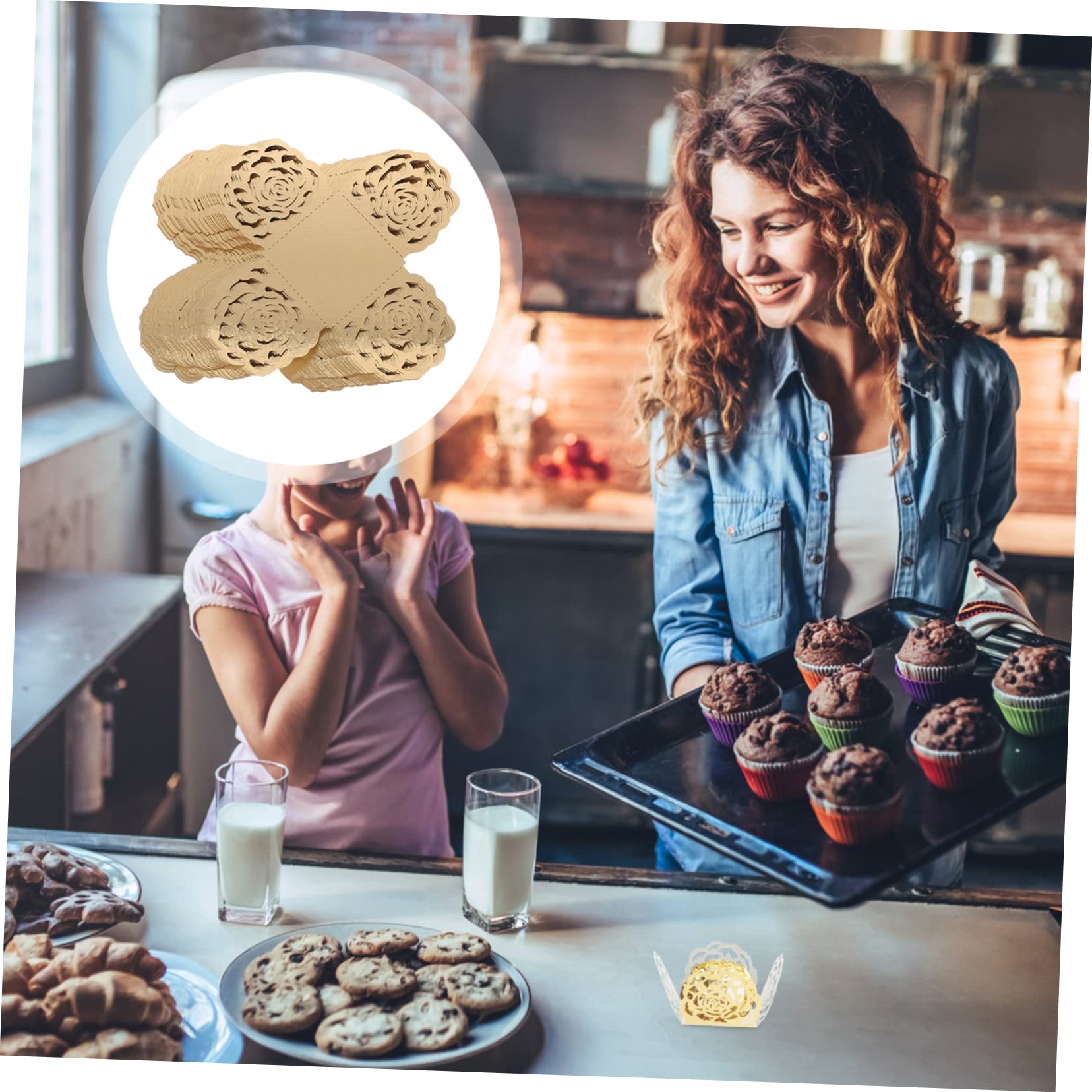Cabilock 200piezas Tazas para Dulces De Boda Envoltorios De Chocolate Diseño para Fiestas y Celebraciones