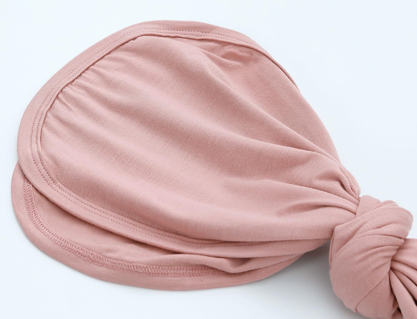 Newborn Baby Girls Knotted Gown Headbands Set Soft Viscose from Bamboo Infant Sleeper Baby Sleep Gown with Mittens