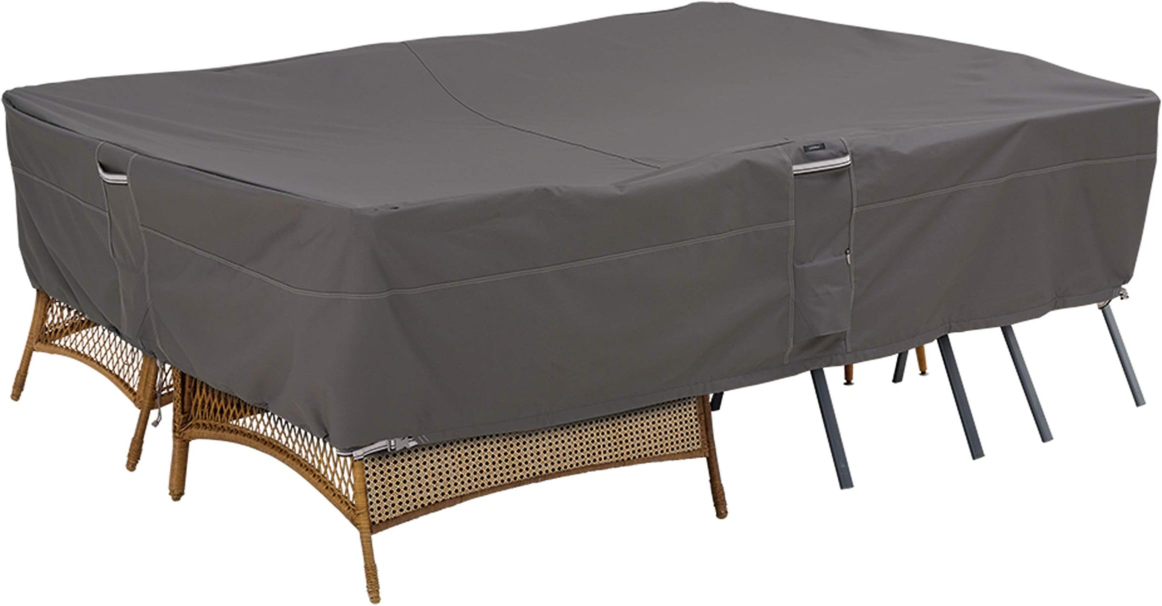 Classic Accessories Ravenna General Purpose Garden Furniture Cover, Dark Taupe/Mushroom/Espresso (254cm, Large)