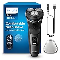 Philips rasoio elettrico serie 3000 - Rasoio elettrico Wet & Dry per uomo con tecnologia SkinProtect