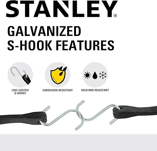 Miniatura 4 de STANLEY S300441 - Cables elásticos de lona de goma EPDM de 41 pulgadas para navegación, campamento, soporte de carga, paquete de 10