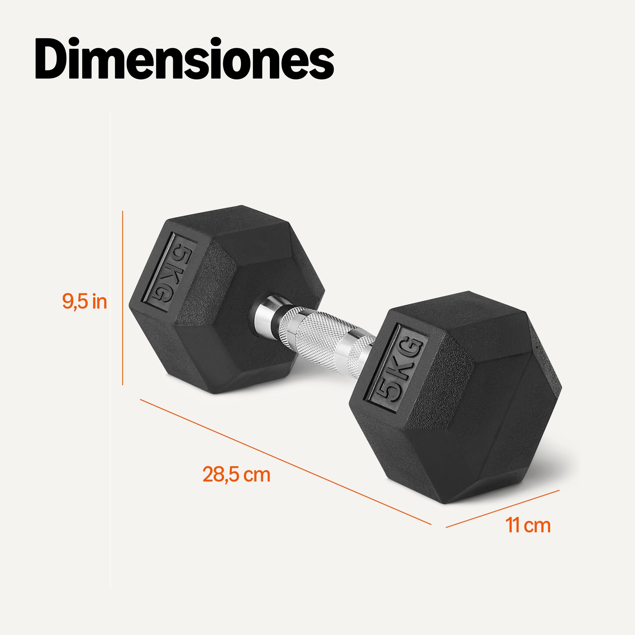 Amazon Basics Rubber Encased Hex Dumbbell Weights Set
