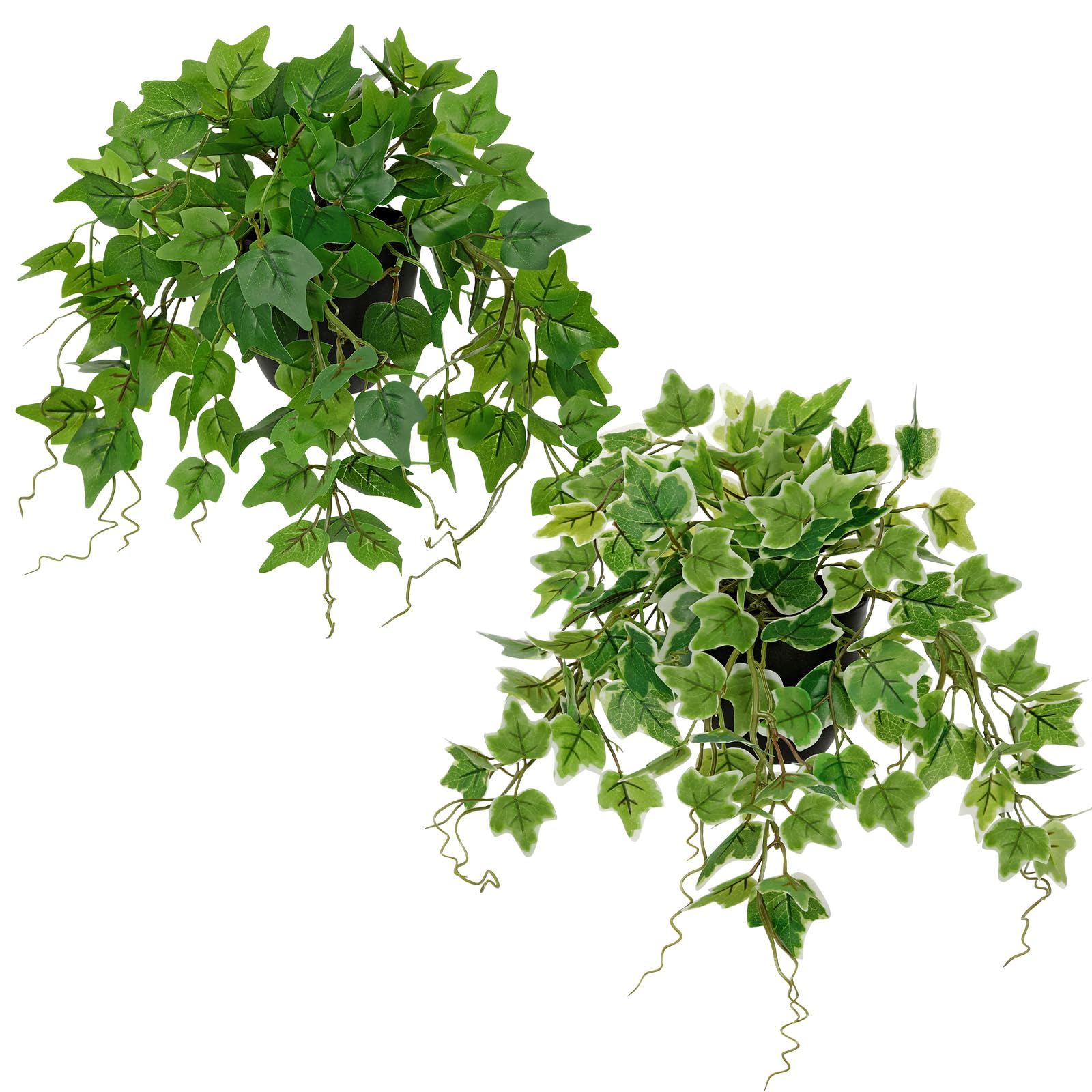 Hollyone Artificial English Ivy Hanging Plants 2-Pack