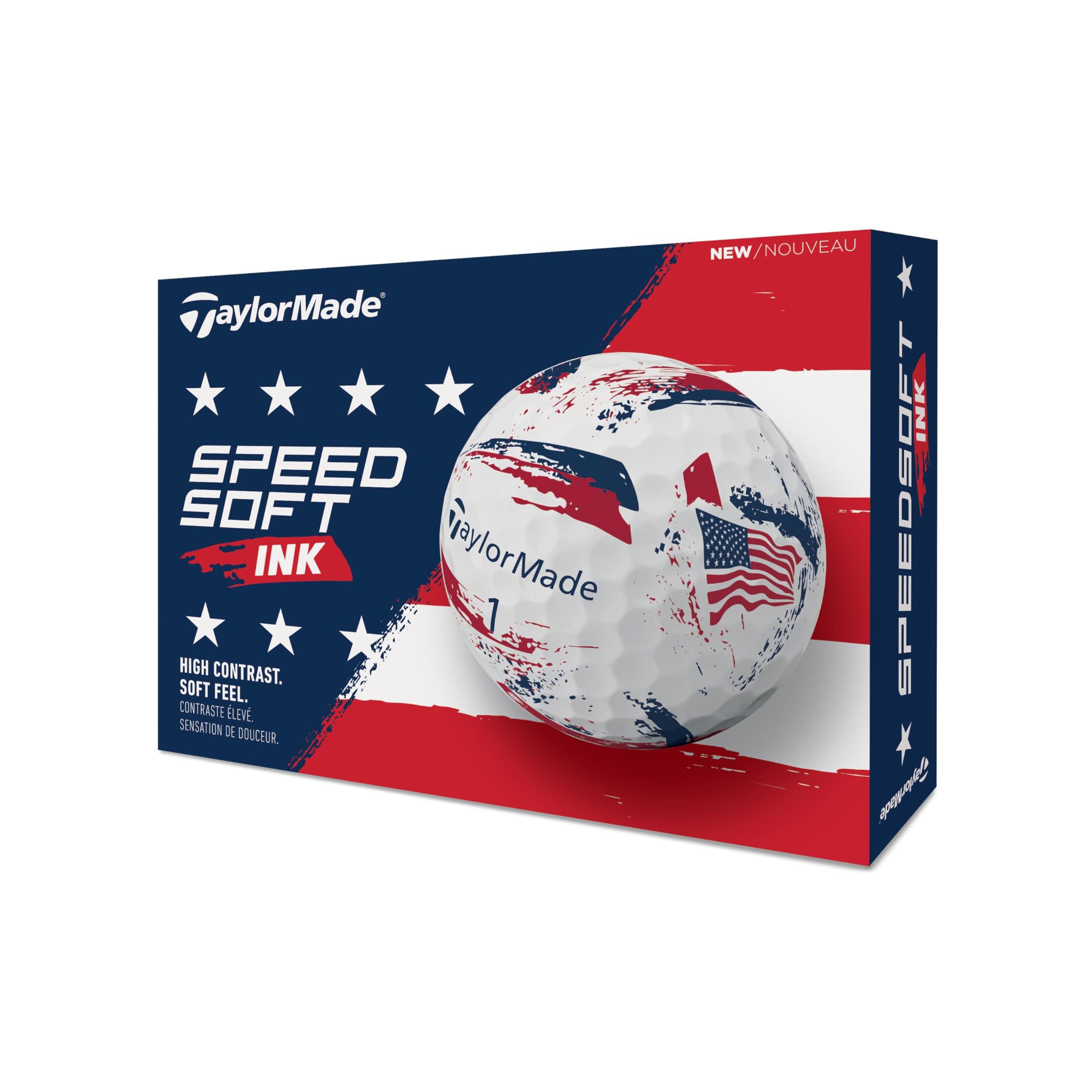 テーラーメイド(TAYLOR MADE) TMJ24 SpeedSoft INK 12個入り スピードソフト インク ブルー ゴルフボール 2024年モデル