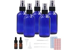 Blue Glass Spray Bottles for Essential Oils