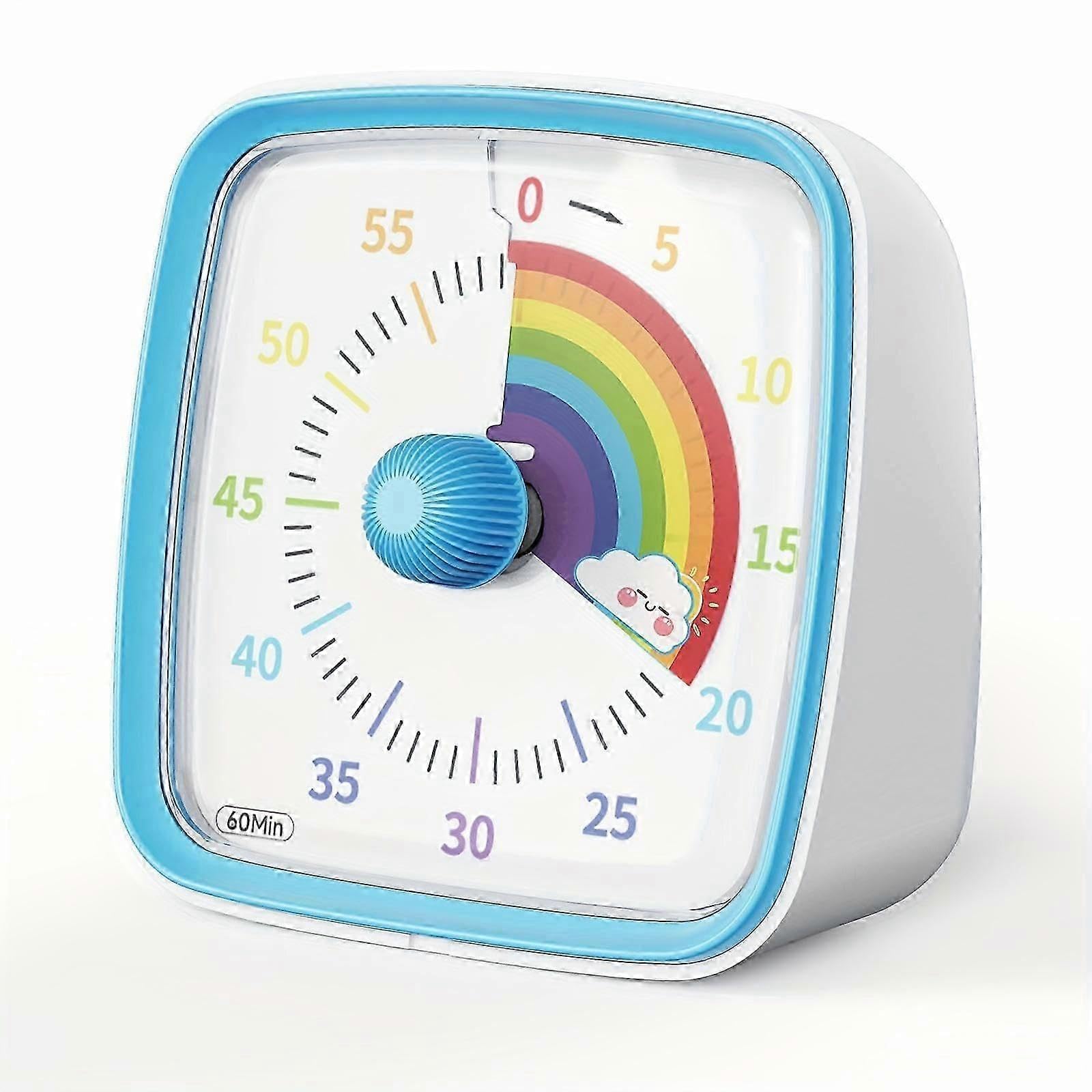 JOYHAPPST Visual Timer with Night Light, 60-Minute Countdown Timer for Kids and Adults, Silent Classroom Timer for Home, School