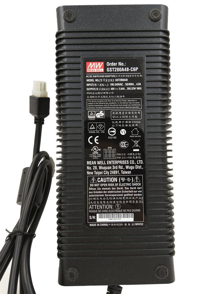 Alimentatore Mean Well GST280A48-C6P 280W, 48V 5.84A, Adattatore AC/DC Da Desktop