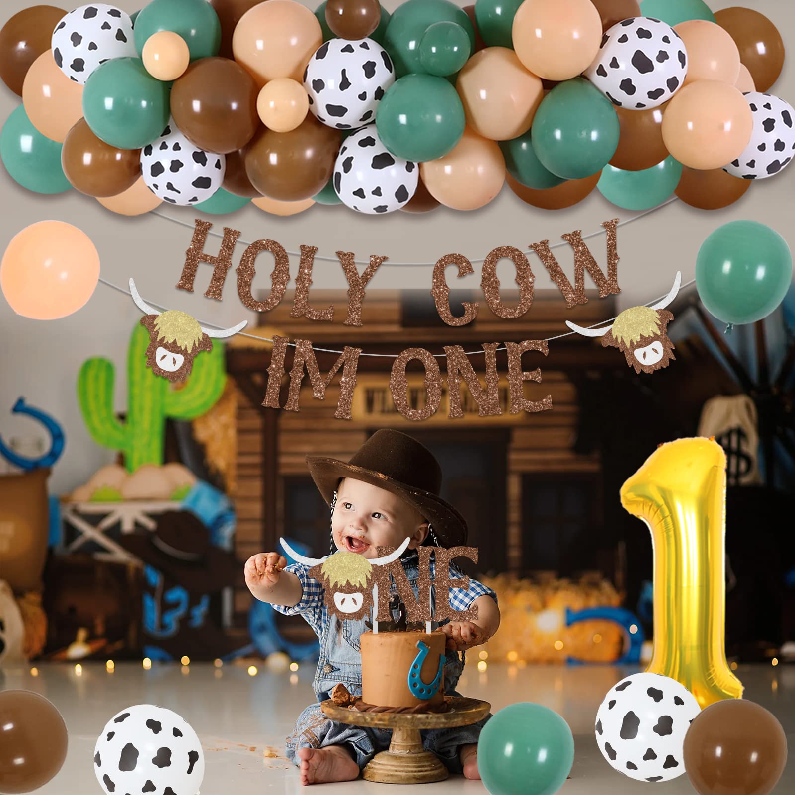 Sursurprise „Holy Cow I‘m One“ Geburtstags-Deko – Blaue Kuh-Motive Für Den 1. Bauernhof-Geburtstag