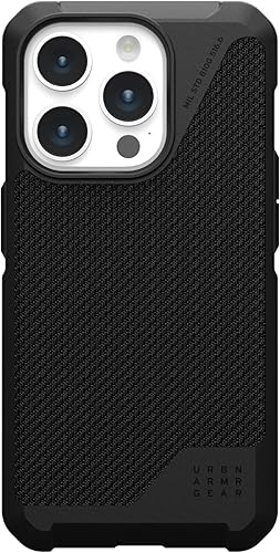 Miniatura 7 de URBAN ARMOR GEAR UAG - Funda compatible con iPhone 15 Pro de 6.1 pulgadas, funda Metropolis LT Kevlar negra con imán integrado compatible con carga