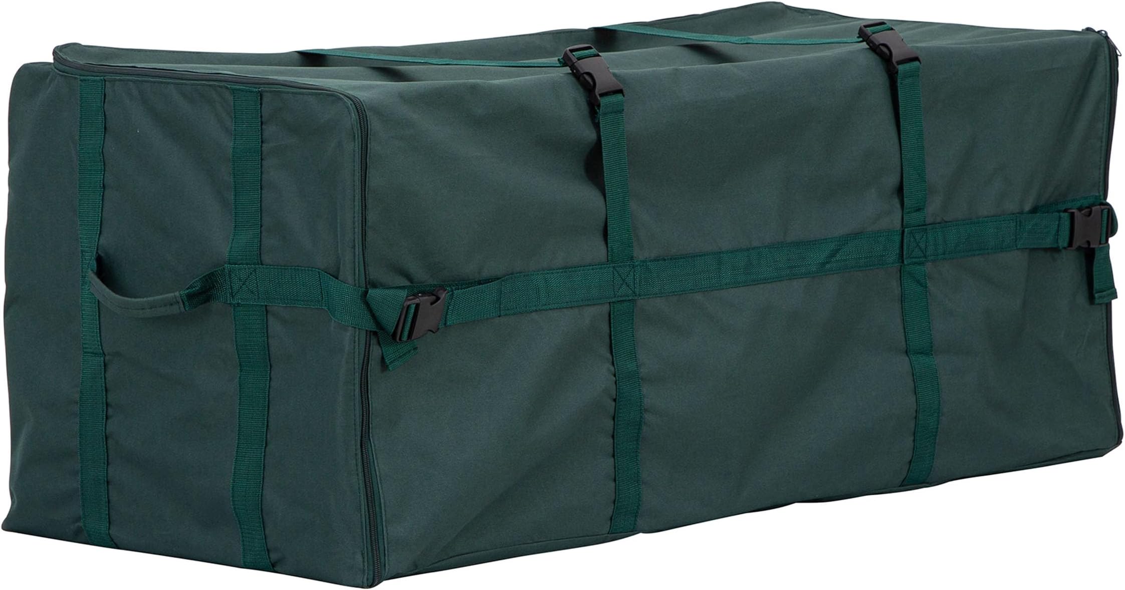 Elf Stor Heavy Duty Canvas Christmas Tree Storage Bag with Straps, fits up to 7.5 ft Tree, Green