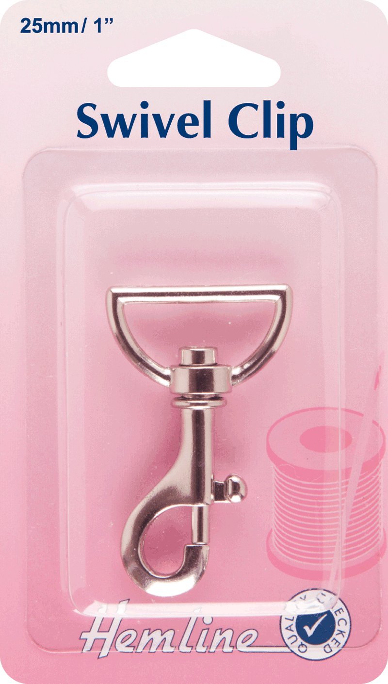 Hemline Silver Swivel Clip Fasteners