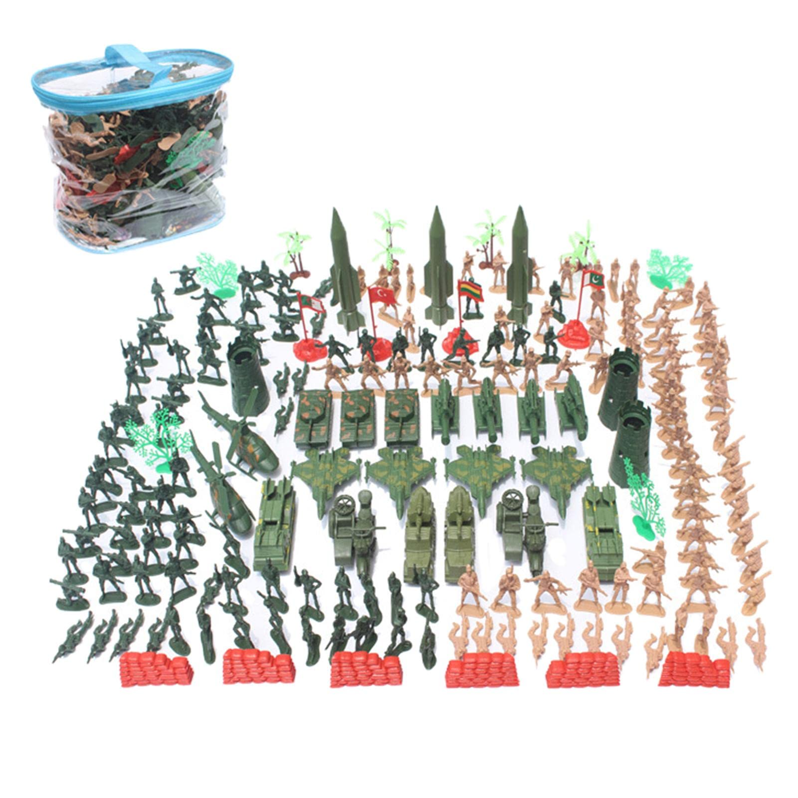 Colcolo 203 Teiliges Armee Spielfiguren Set, Soldaten Spielset, Modell für Jungen Und Mädchen